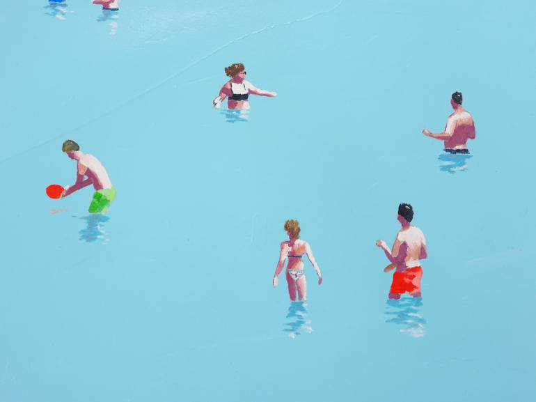 Original Modern Beach Painting by Carlos Martín