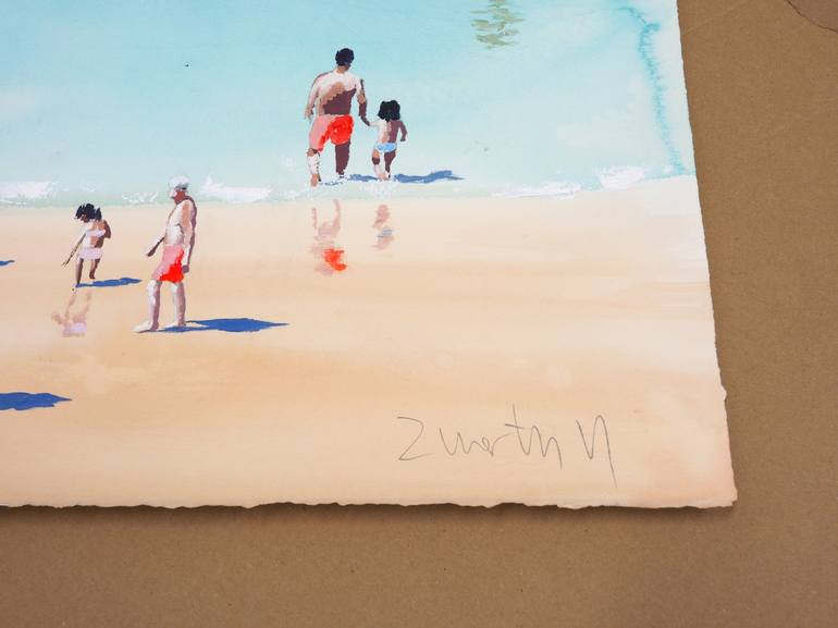 Original Beach Painting by Carlos Martín