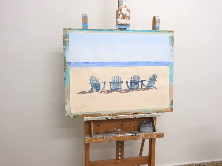 Original Beach Painting by Carlos Martín