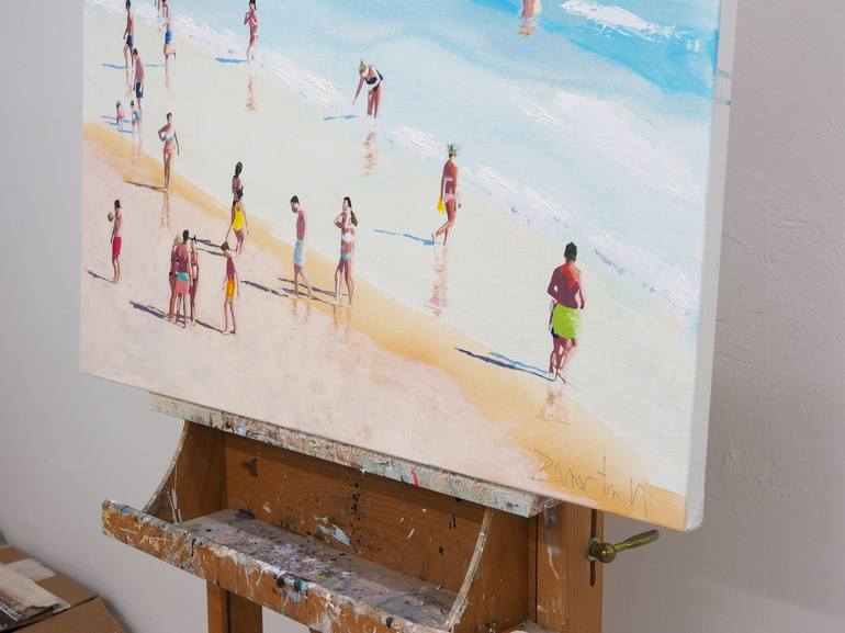 Original Modern Beach Painting by Carlos Martín