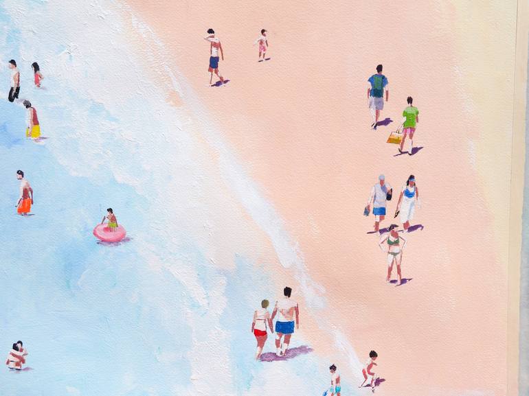 Original Figurative Beach Painting by Carlos Martín