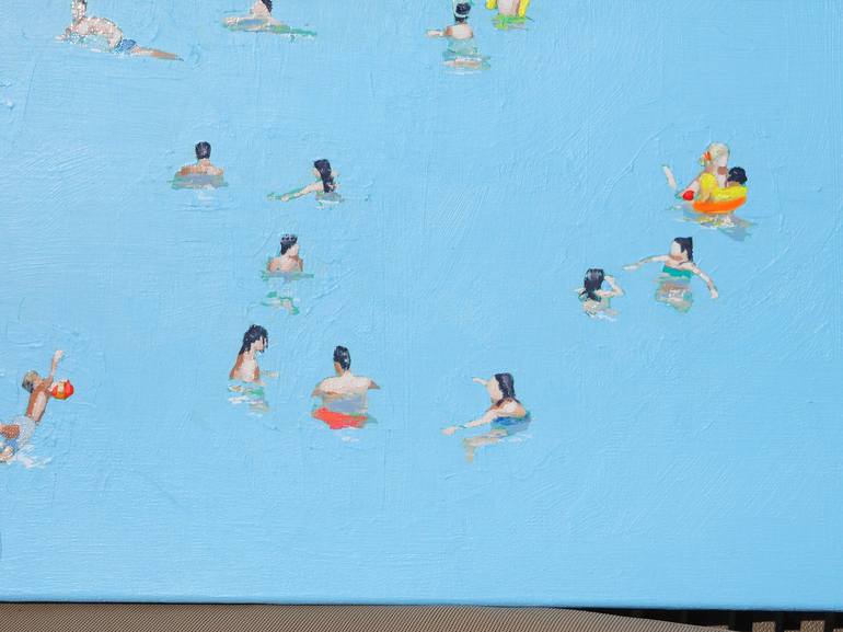 Original Figurative Beach Painting by Carlos Martín