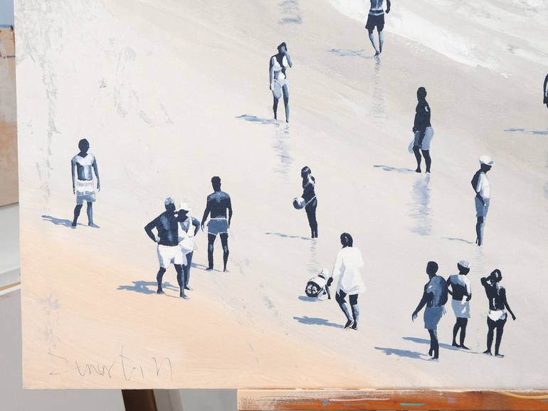 Original Modern Beach Painting by Carlos Martín