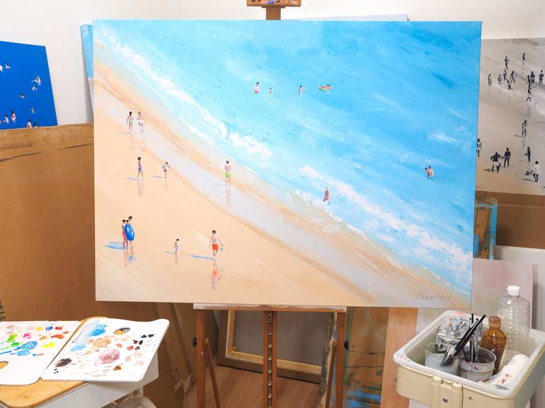 Original Beach Painting by Carlos Martín