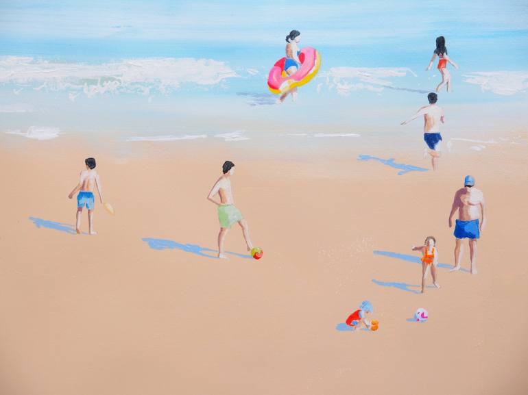 Original Figurative Beach Painting by Carlos Martín