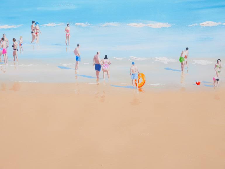 Original Modern Beach Painting by Carlos Martín