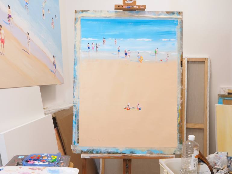 Original Beach Painting by Carlos Martín