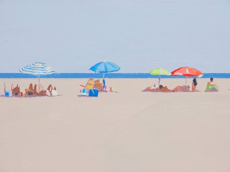 Original Figurative Beach Painting by Carlos Martín