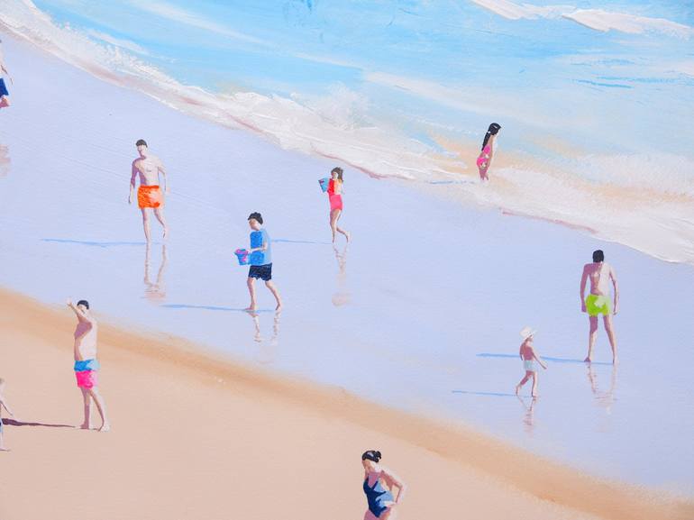 Original Figurative Beach Painting by Carlos Martín