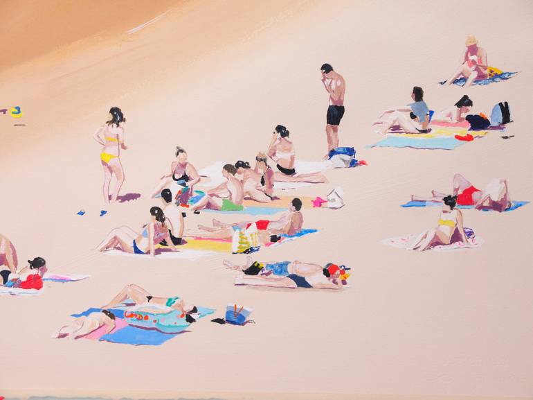 Original Figurative Beach Painting by Carlos Martín