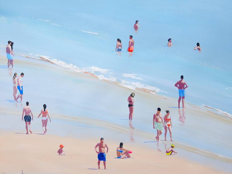 Original Figurative Beach Painting by Carlos Martín