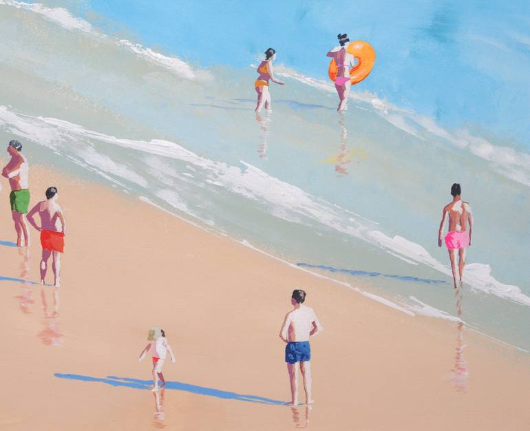 Original Figurative Beach Painting by Carlos Martín