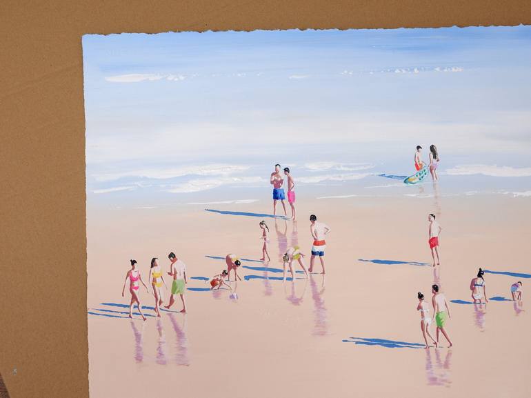 Original Figurative Beach Painting by Carlos Martín