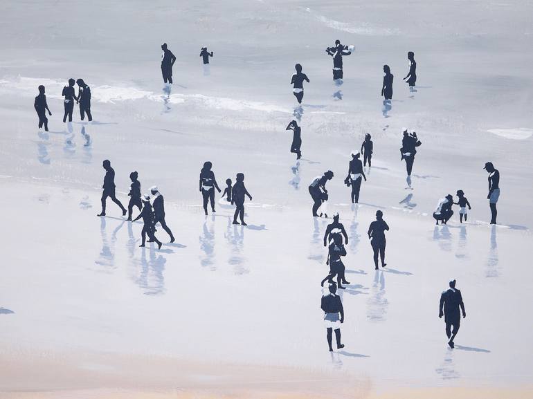 Original Figurative Beach Painting by Carlos Martín