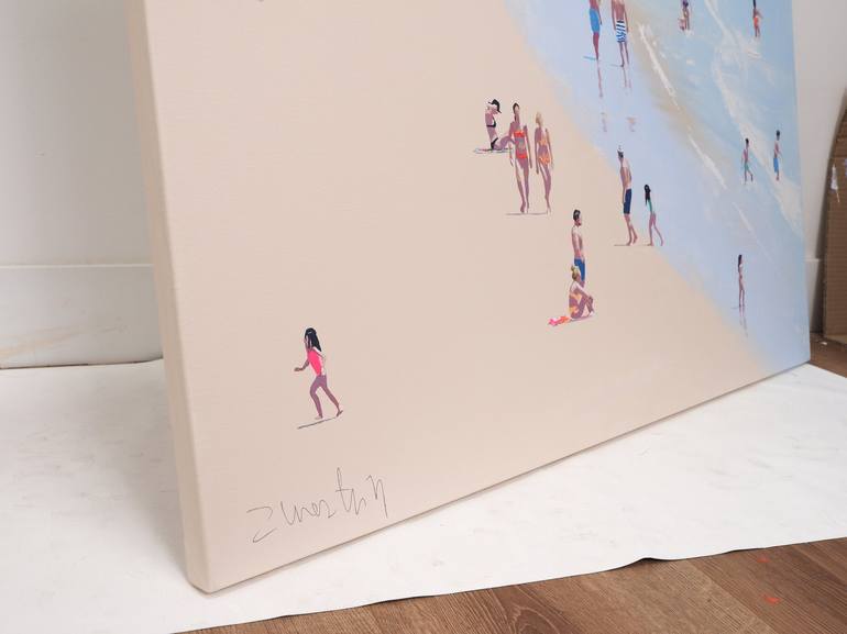 Original Figurative Beach Painting by Carlos Martín