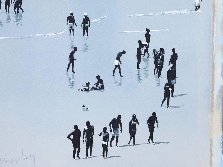 Original Modern Beach Painting by Carlos Martín