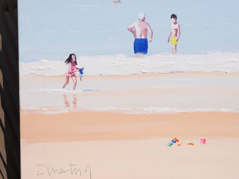 Original Figurative Beach Painting by Carlos Martín