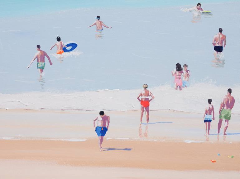 Original Figurative Beach Painting by Carlos Martín