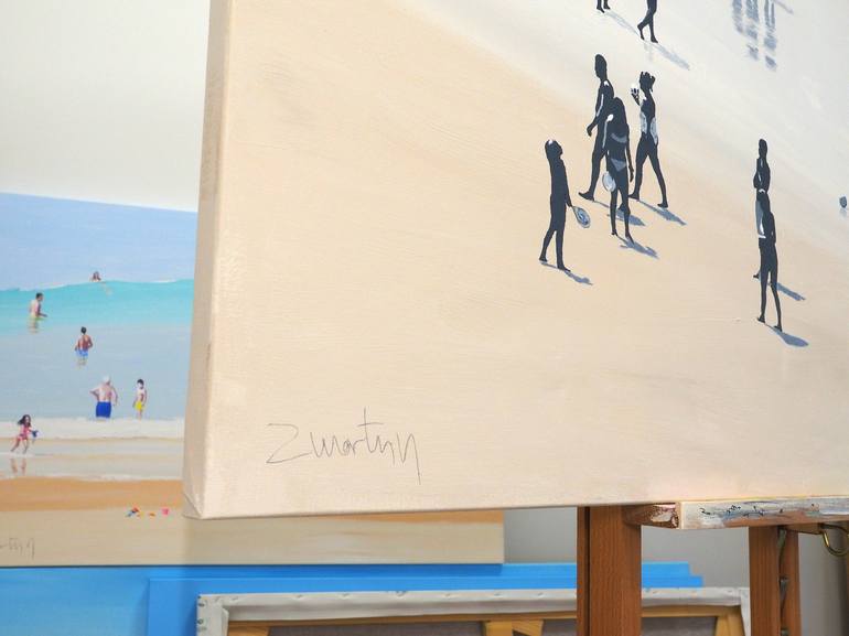 Original Figurative Beach Painting by Carlos Martín