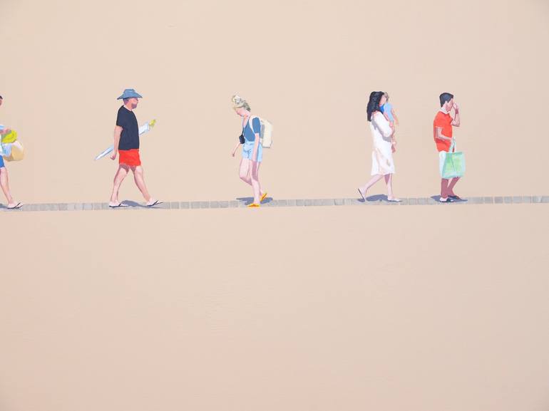 Original Figurative Beach Painting by Carlos Martín