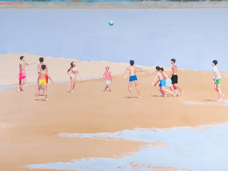 Original Figurative Beach Painting by Carlos Martín
