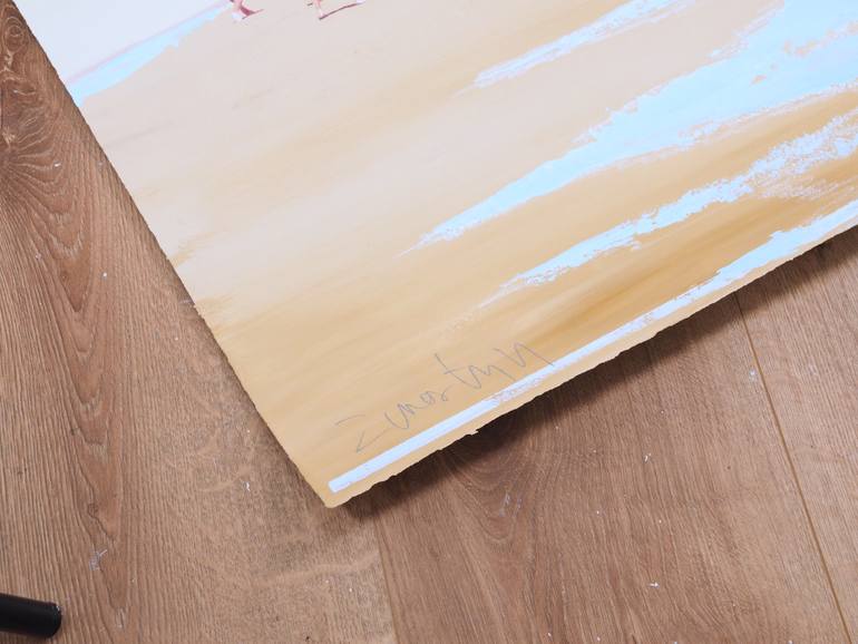 Original Figurative Beach Painting by Carlos Martín