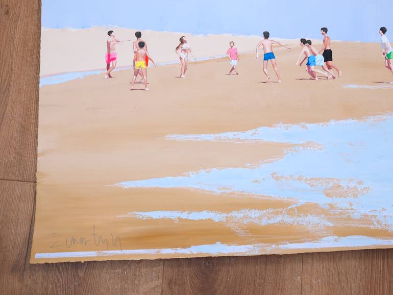 Original Figurative Beach Painting by Carlos Martín