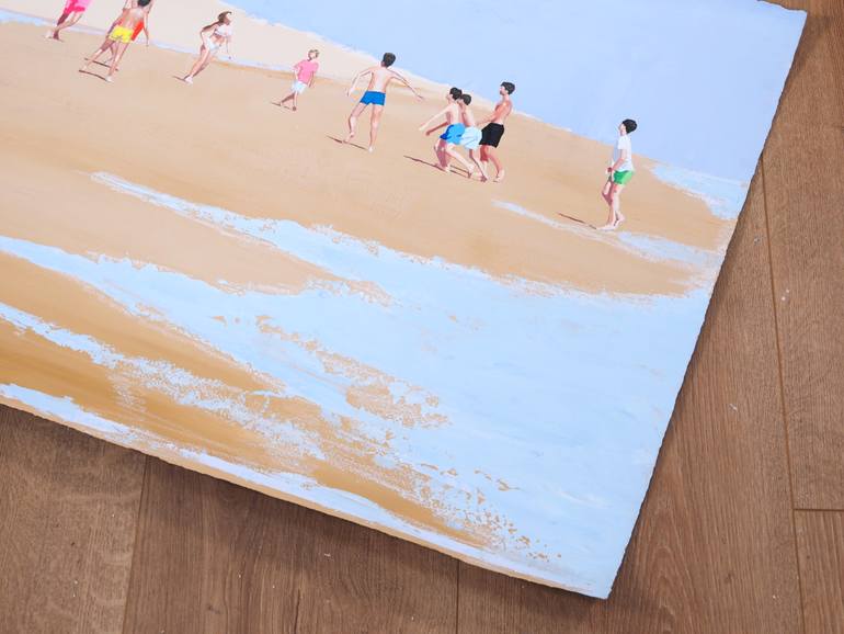 Original Figurative Beach Painting by Carlos Martín