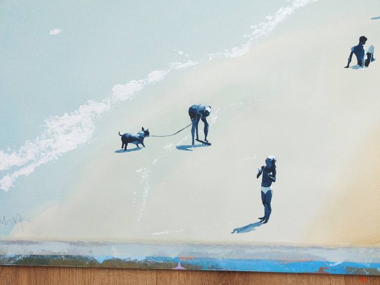 Original Figurative Beach Painting by Carlos Martín