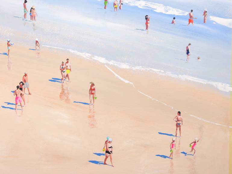 Original Figurative Beach Painting by Carlos Martín