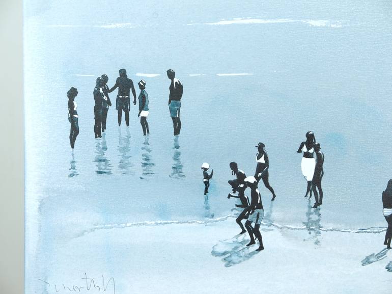 Original Modern Beach Painting by Carlos Martín