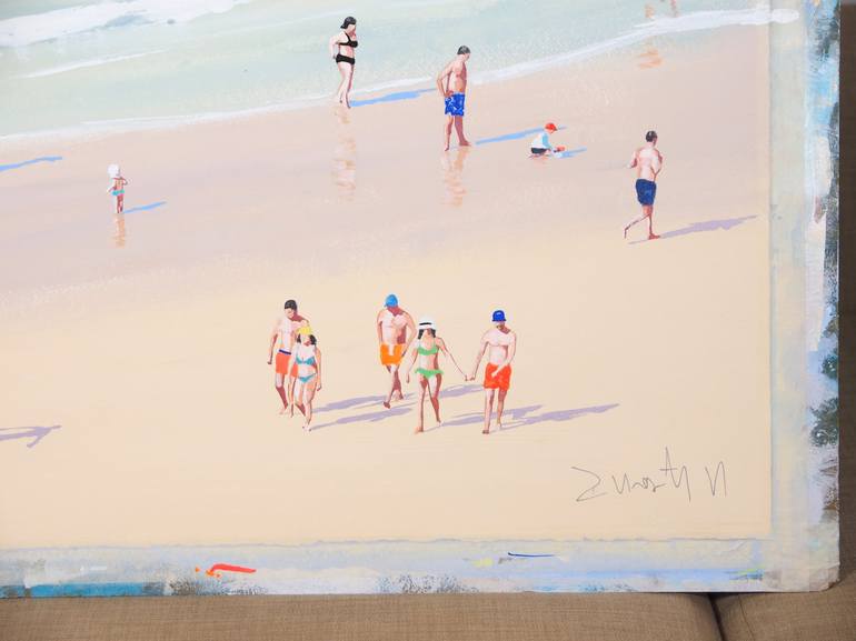 Original Figurative Beach Painting by Carlos Martín