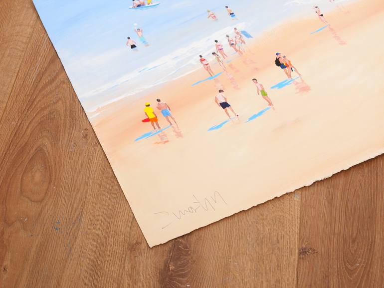 Original Figurative Beach Painting by Carlos Martín