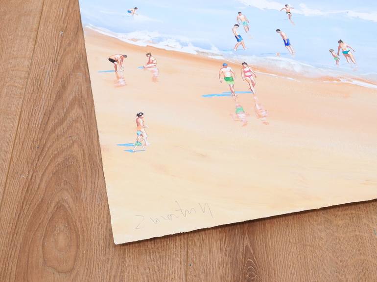 Original Figurative Beach Painting by Carlos Martín