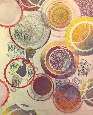 Original Abstract Patterns Printmaking by Megan Demit