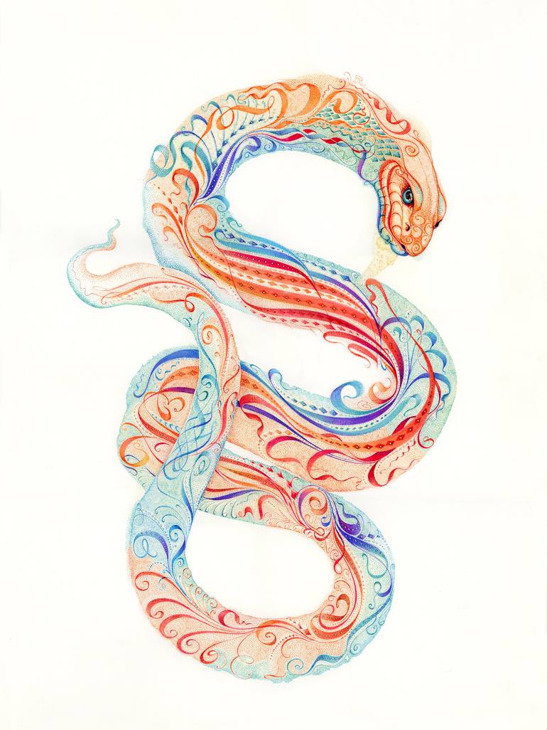 Snake Painting by Alan Michael | Saatchi Art