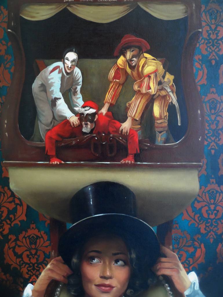 Original Conceptual Pop Culture/Celebrity Painting by Alex Ghizea Ciobanu