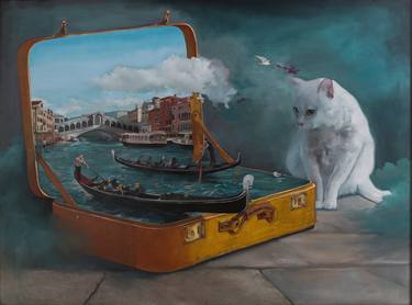 Original Cats Paintings by Alex Ghizea Ciobanu