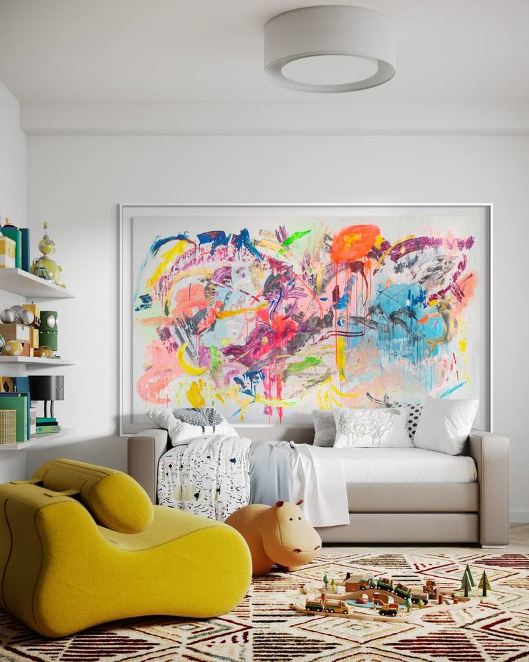 Original Abstract Expressionism Abstract Painting by Maria Lankina