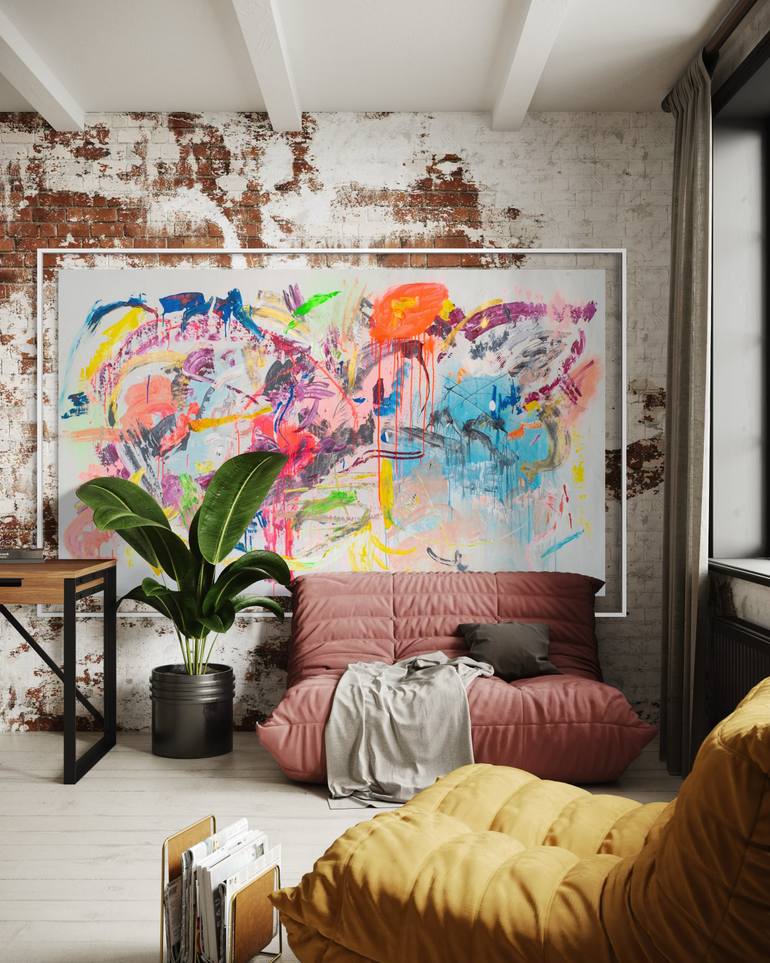 Original Abstract Expressionism Abstract Painting by Maria Lankina