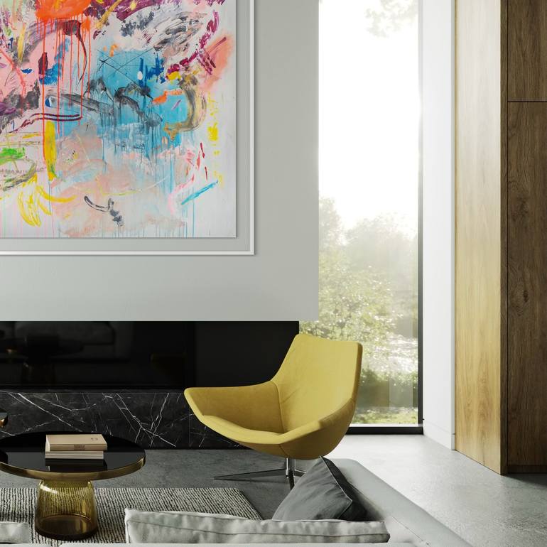 Original Abstract Expressionism Abstract Painting by Maria Lankina