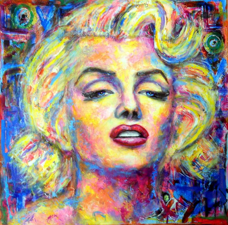 Be Borderline Marylin Monroe Painting by Jy Rendo | Saatchi Art