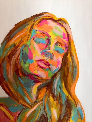 Original Expressionism Portrait Paintings by Jy Rendo