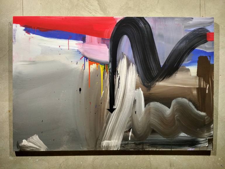 Original Abstract Expressionism Abstract Painting by Bohdan Bohatchuk