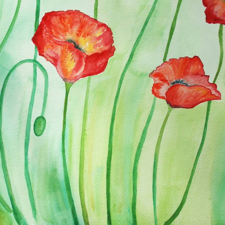 Original Floral Painting by Leigh Erickson