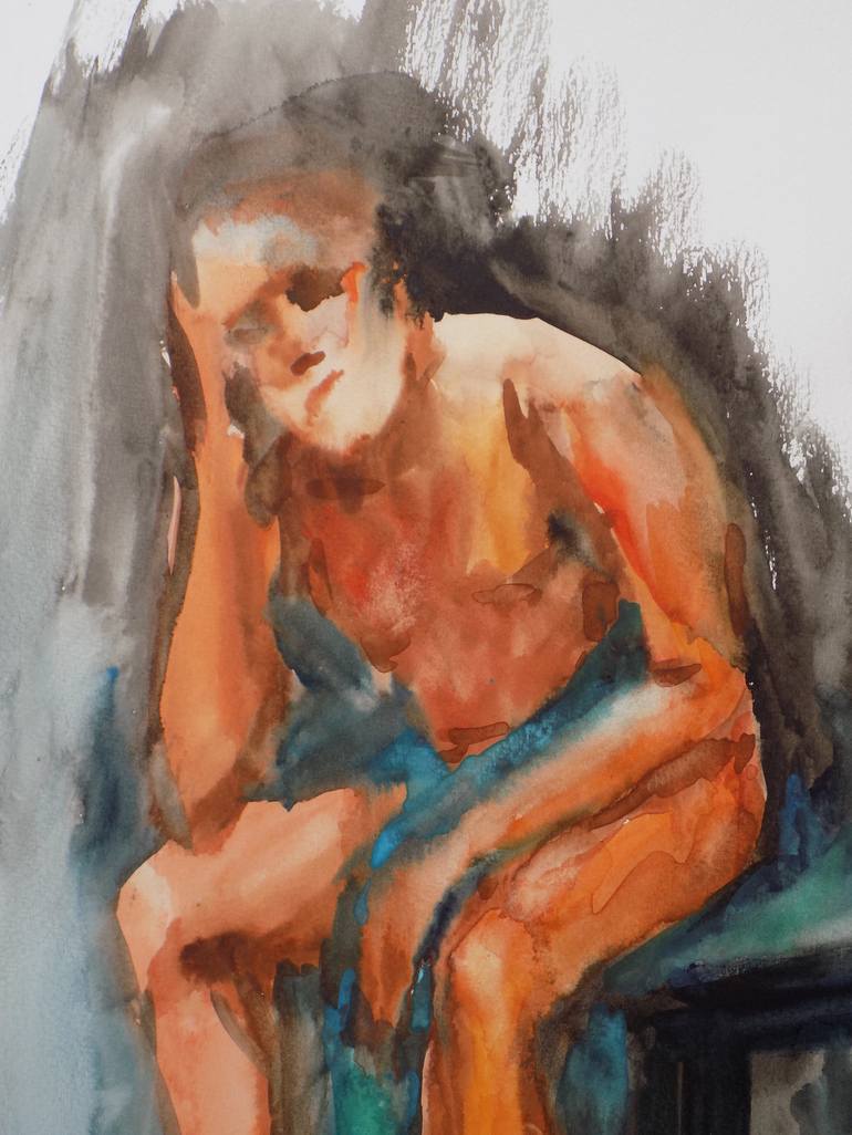 Original Figurative Men Painting by Olena Skiba