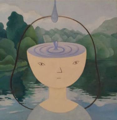 Original Conceptual Portrait Painting by Kinosho Kikaku