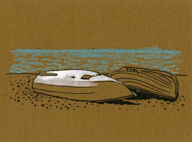 Print of Boat Drawings by Lena Kurovska