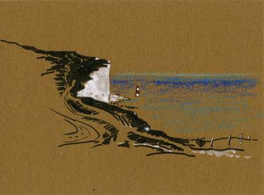 Original Realism Landscape Drawing by Lena Kurovska