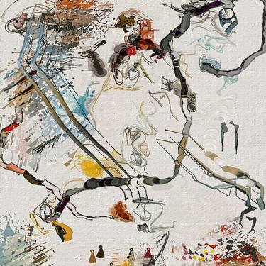 Original Abstract Expressionism Fantasy Drawings by Otto Laske